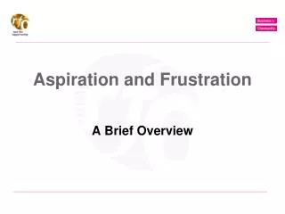 Aspiration and Frustration