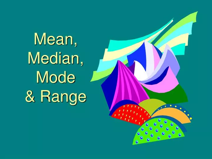 mean median mode range