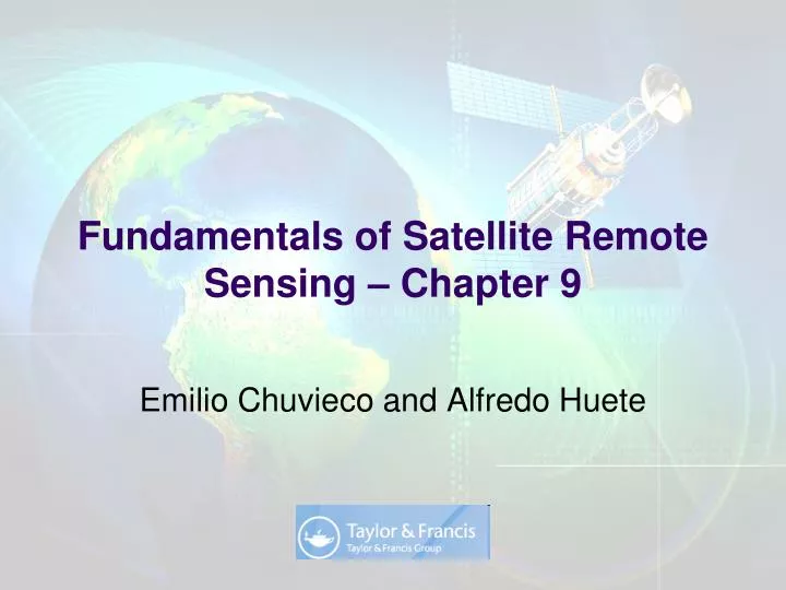 fundamentals of satellite remote sensing chapter 9