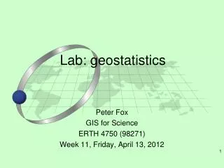 Lab: geostatistics