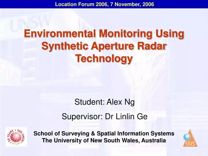 environmental monitoring using synthetic aperture radar technology
