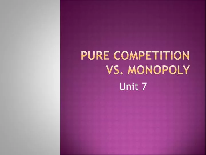 pure competition vs monopoly