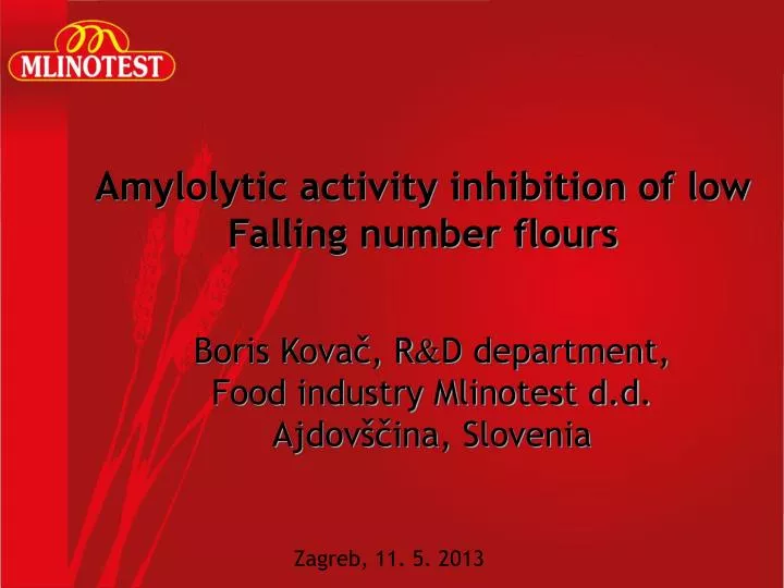 amylolytic activity inhibition of low falling number flours