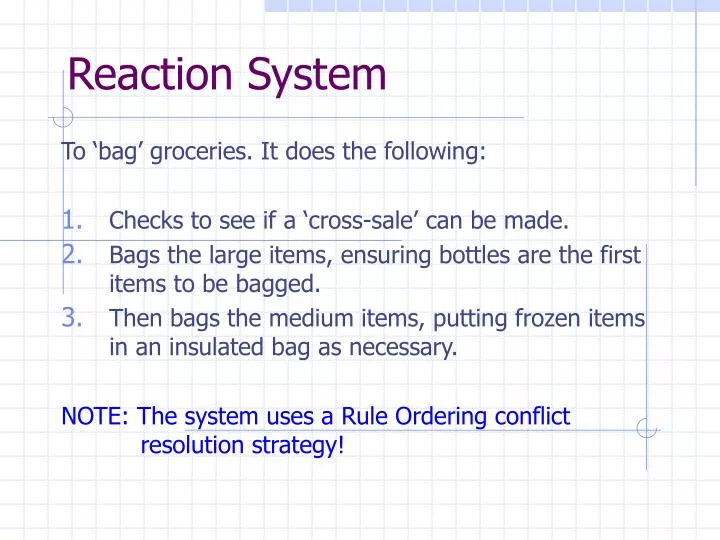 reaction system