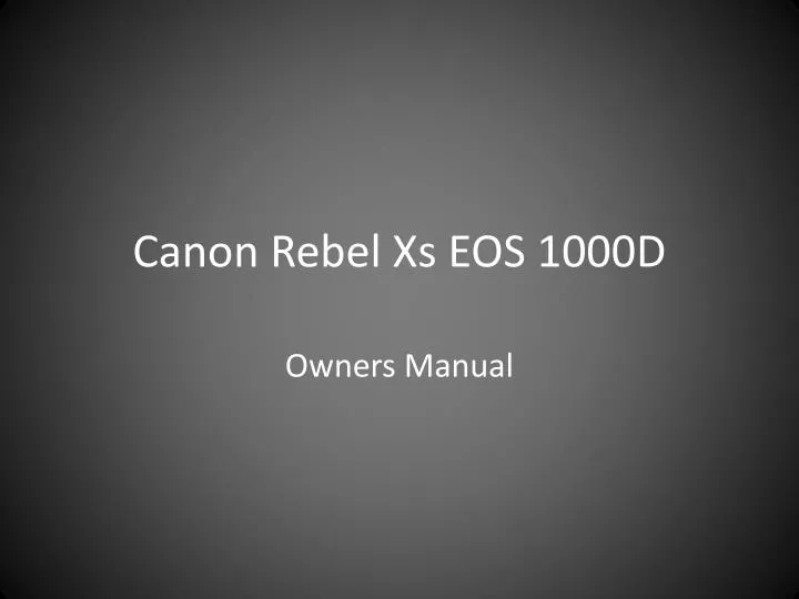 canon rebel xs eos 1000d