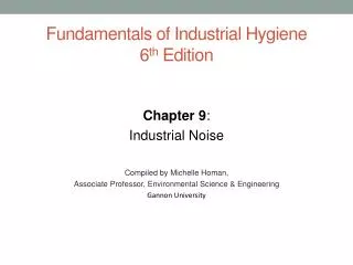 Fundamentals of Industrial Hygiene 6 th Edition