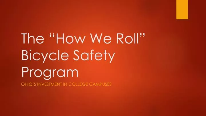 the how we roll bicycle safety program