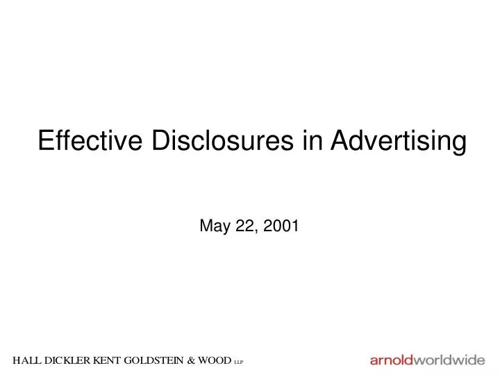 effective disclosures in advertising