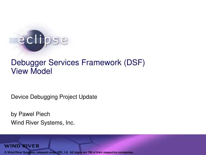 debugger services framework dsf view model