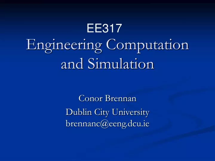 engineering computation and simulation