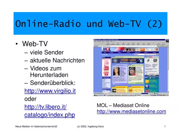 online radio und web tv 2
