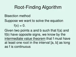 Root-Finding Algorithm