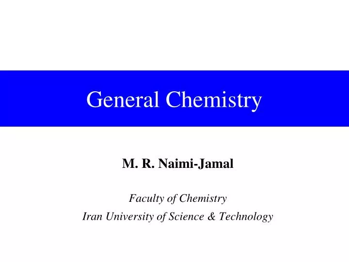 general chemistry