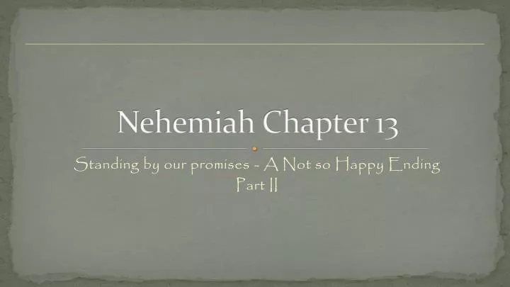 nehemiah chapter 13