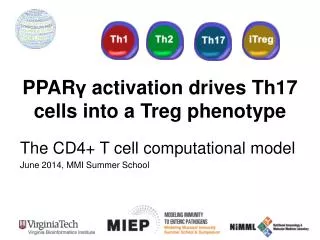PPAR ? activation drives Th17 cells into a Treg phenotype