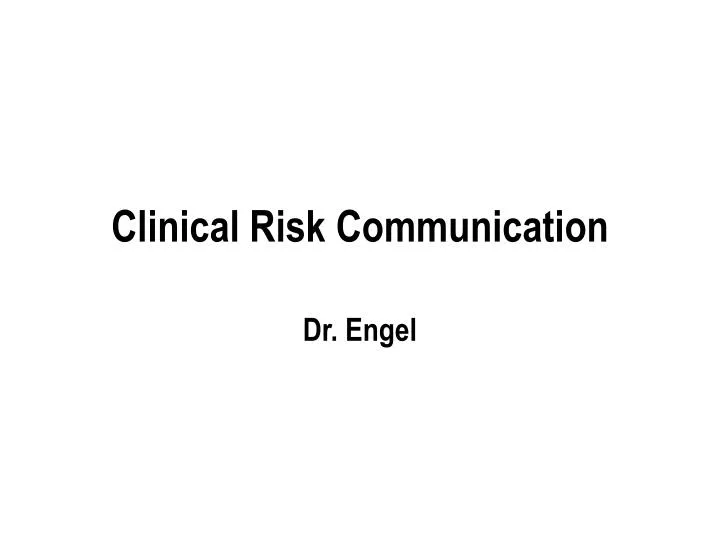 clinical risk communication