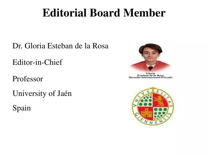 editorial board member