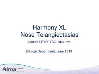 Harmony XL Nose Telangiectasias