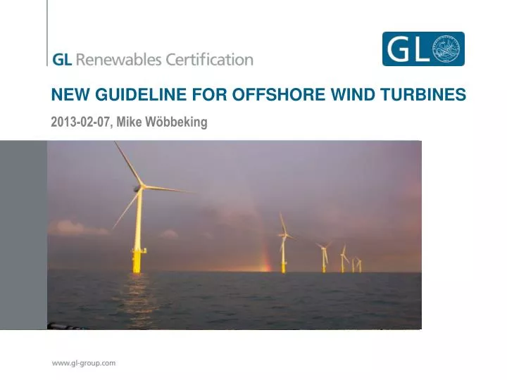 new guideline for offshore wind turbines