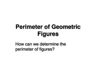 Perimeter of Geometric Figures