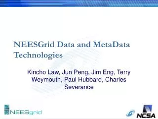 NEESGrid Data and MetaData Technologies
