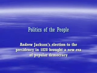 Politics of the People