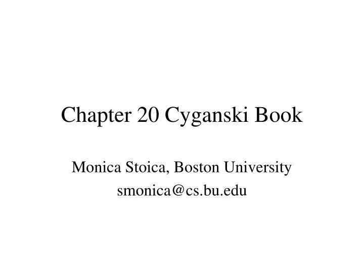 chapter 20 cyganski book