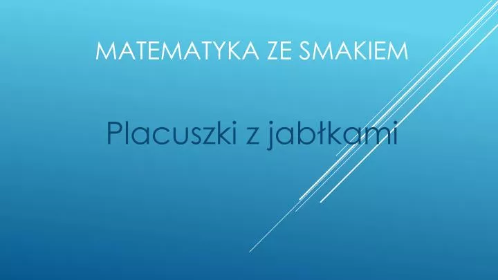 matematyka ze smakiem