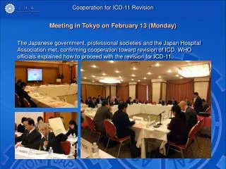 Cooperation for ICD-11 Revision