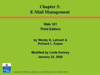 Chapter 3: E-Mail Management