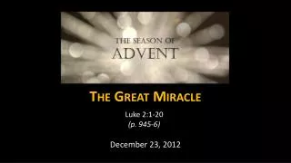 The Great Miracle