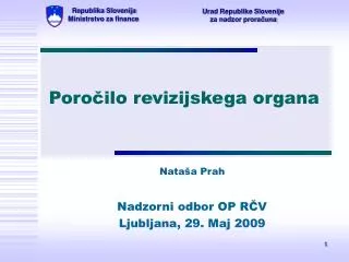 poro ilo revizijskega organa