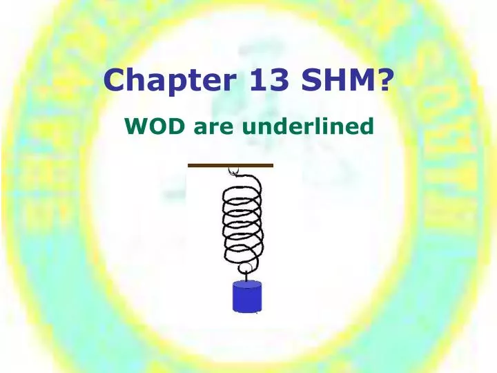 chapter 13 shm