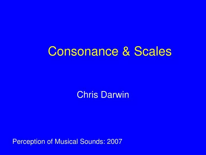 consonance scales