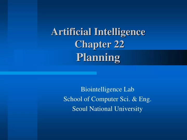 artificial intelligence chapter 22 planning
