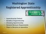 Apprenticeship Defined Benefits of Apprenticeship Choosing Apprenticeship - slide 1