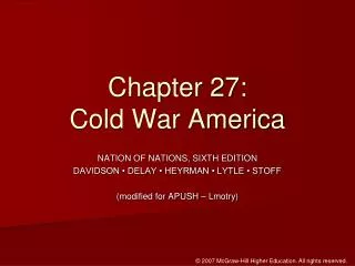 Chapter 27: Cold War America