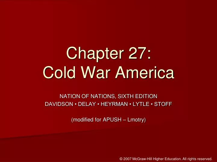 chapter 27 cold war america