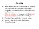 Steroids - slide 1