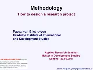 Pascal van Griethuysen Graduate Institute of International and Development Studies