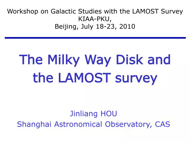 the milky way disk and the lamost survey