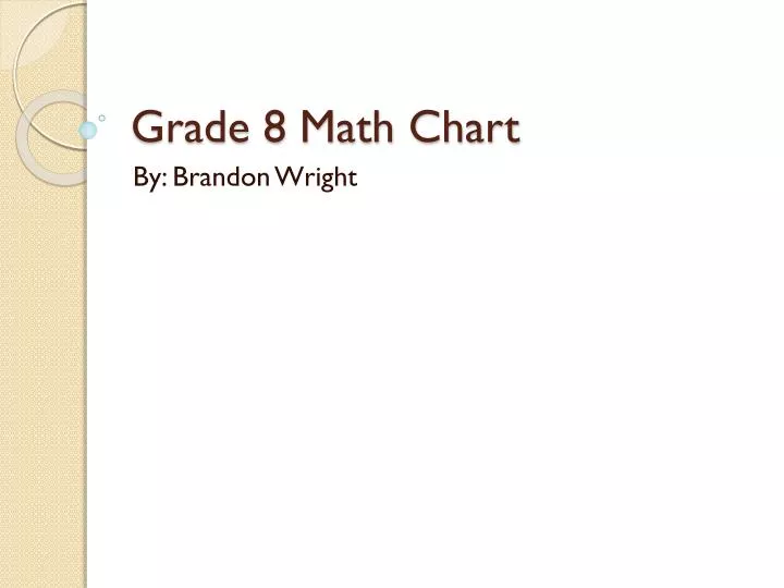 grade 8 math chart