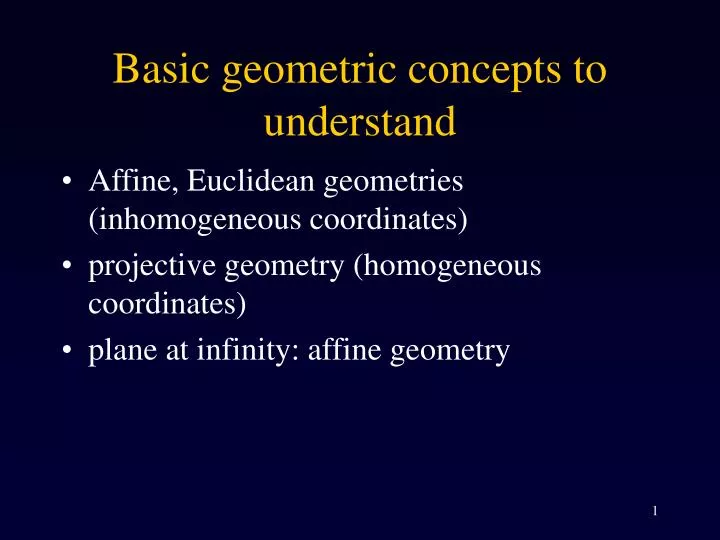 basic geometric concepts to understand