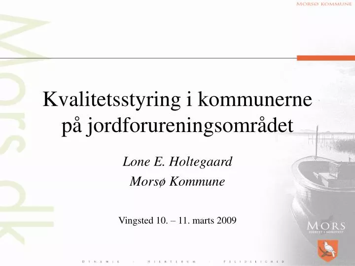 kvalitetsstyring i kommunerne p jordforureningsomr det