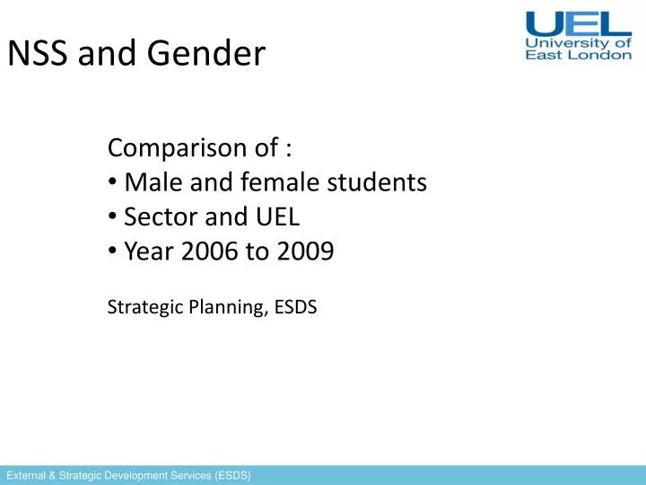 nss and gender