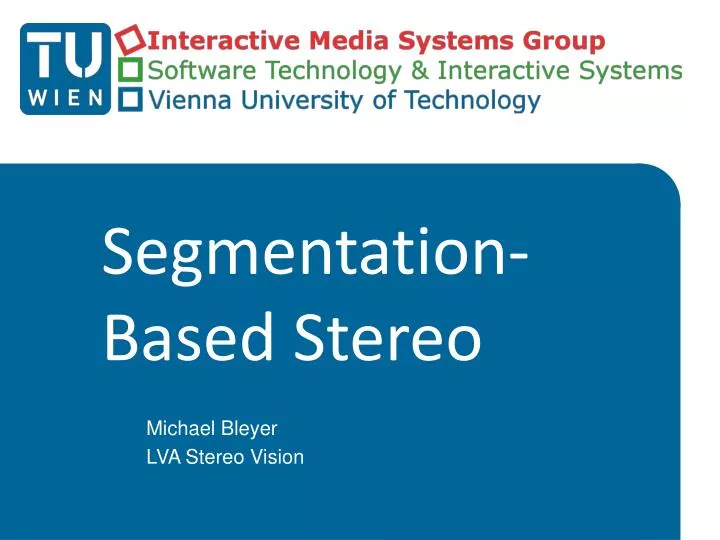 segmentation based stereo