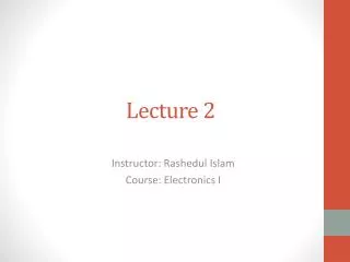 Lecture 2