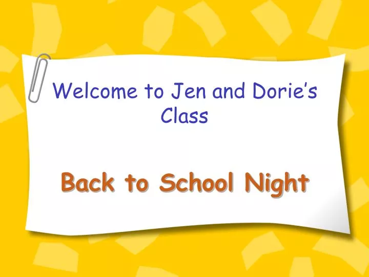 welcome to jen and dorie s class