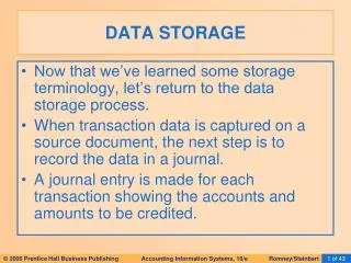 DATA STORAGE