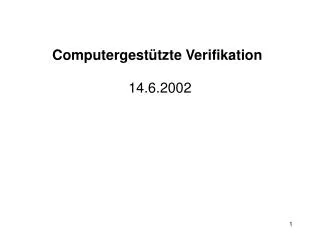 computergest tzte verifikation